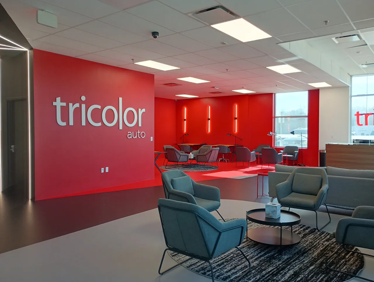 Tricolor interior brand environment by J&A